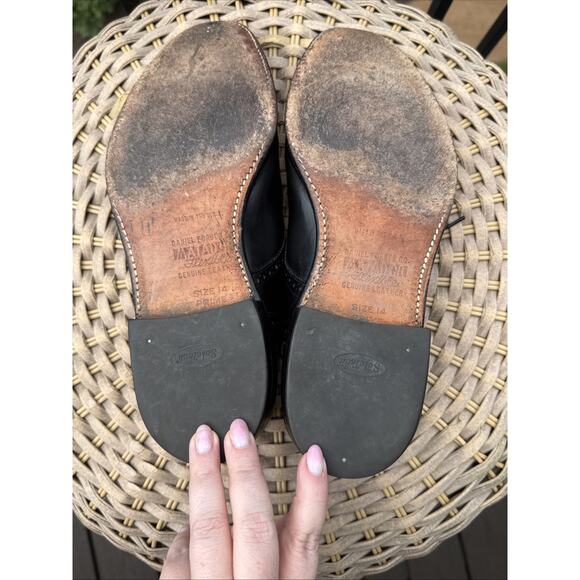 Allen Edmonds Men’s Sanford Dress Shoes Size 9 Leather Made In USA Black - Picture 11 of 15